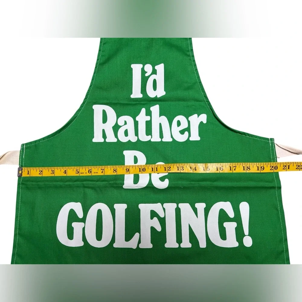 VTG NOW DESIGNS‎ San Francisco “I’d Rather Be Golfing” Green Apron Made in USA